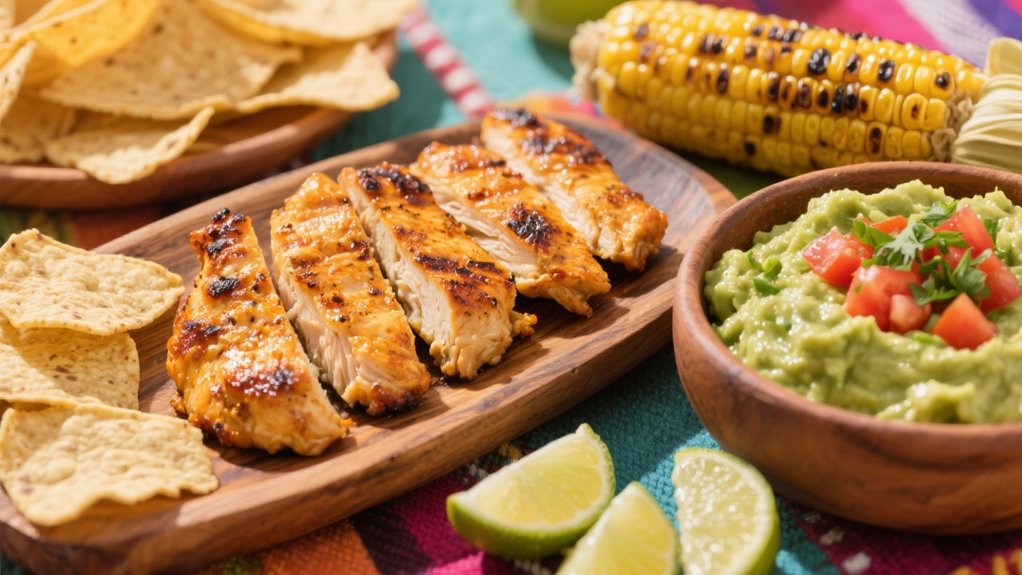grilled chicken strips elevate guacamole