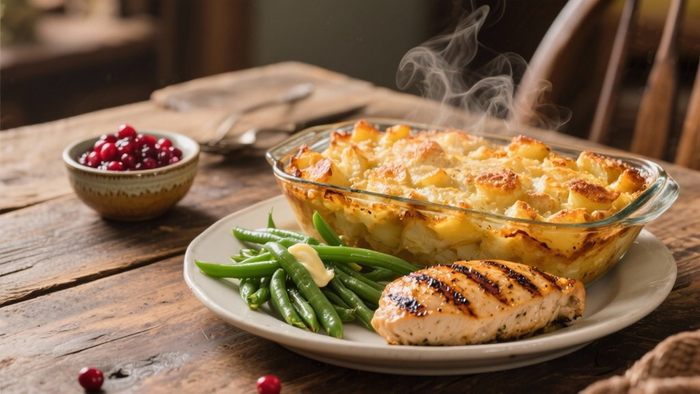 grilled chicken with funeral potatoes