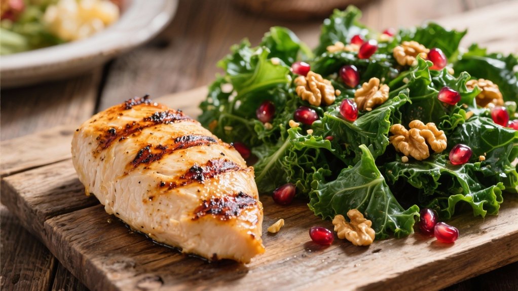 grilled chicken with kale