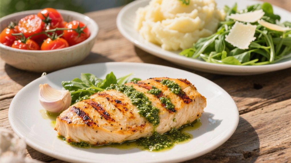 grilled chicken with pesto