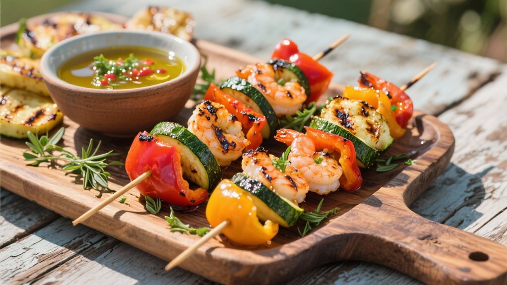 grilled colorful vegetable medley