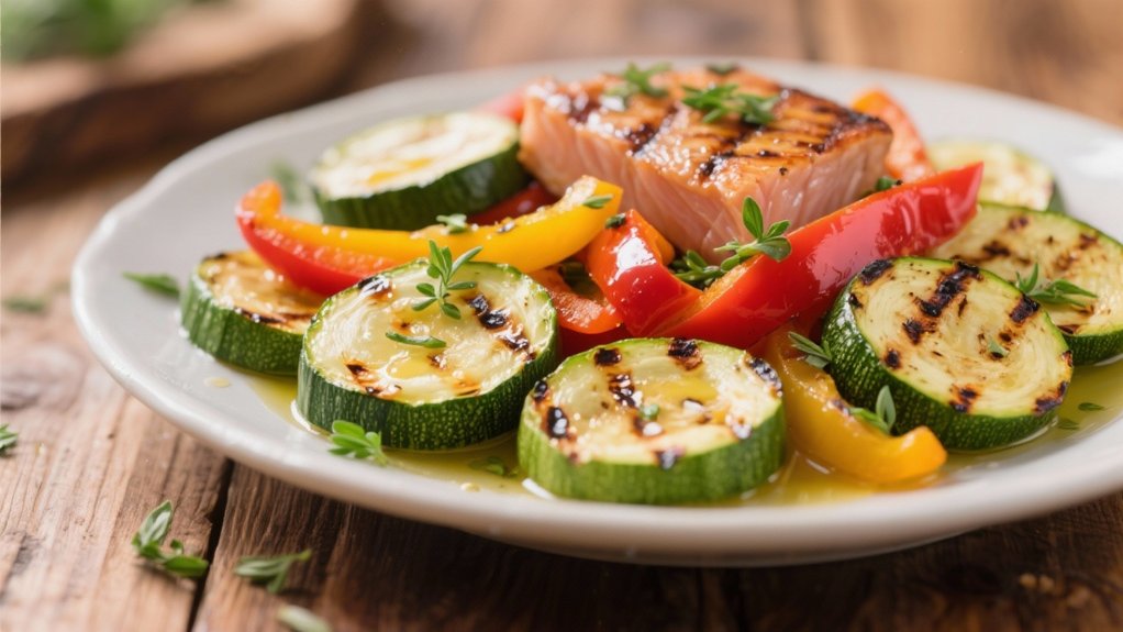 grilled colorful vegetable medley