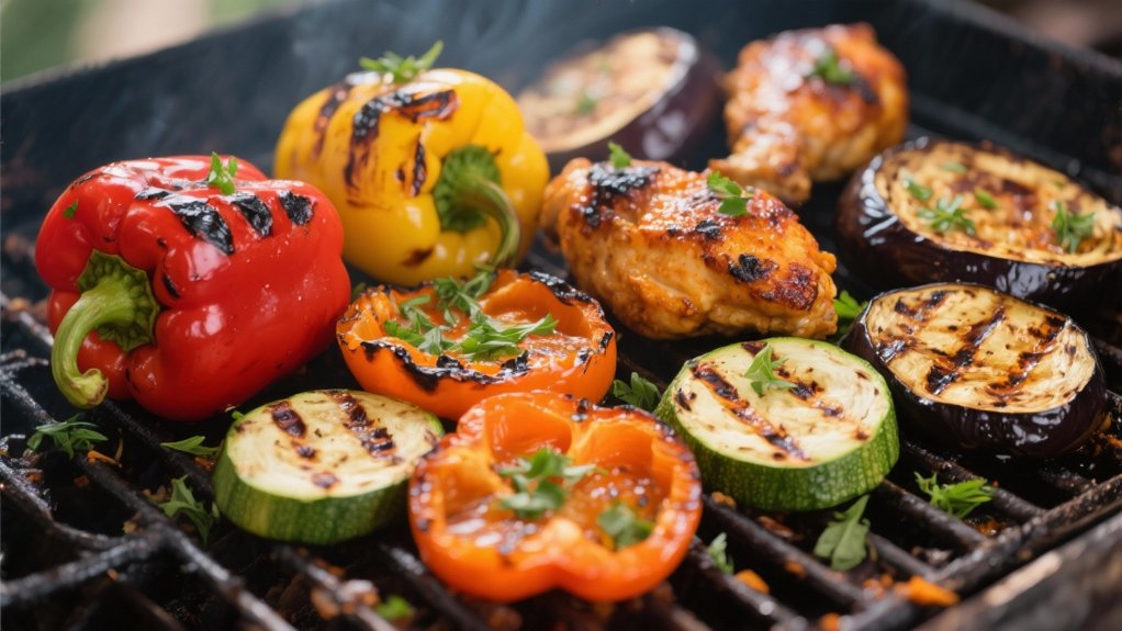 grilled colorful vegetable medley