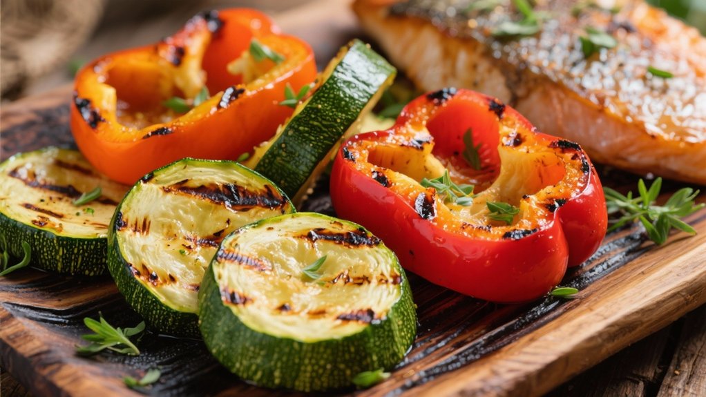 grilled colorful vegetable side