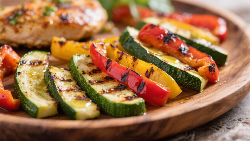grilled colorful vegetable side