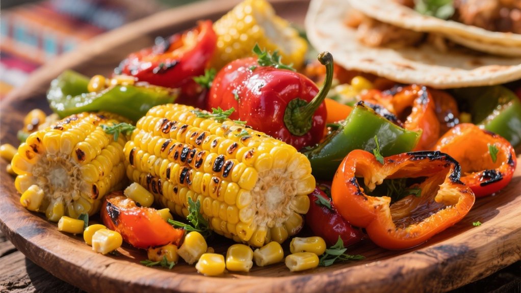 grilled corn and pepper medley