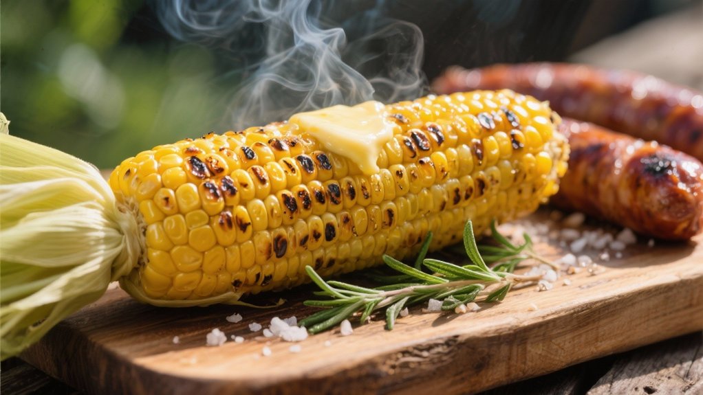 grilled corn and sausage