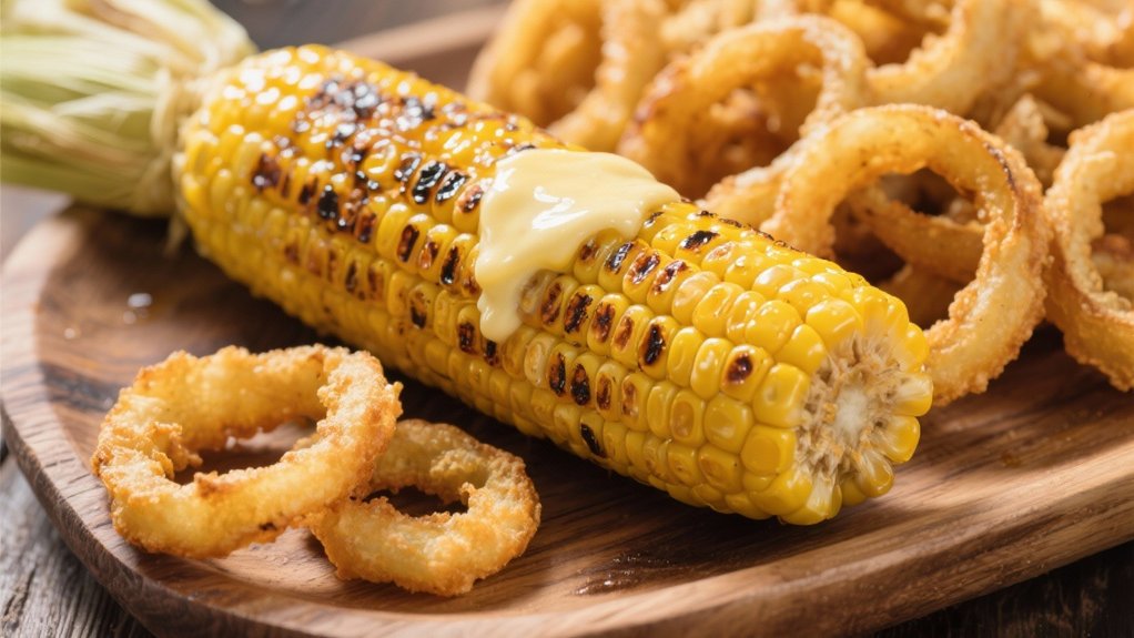 grilled corn enhances onion rings