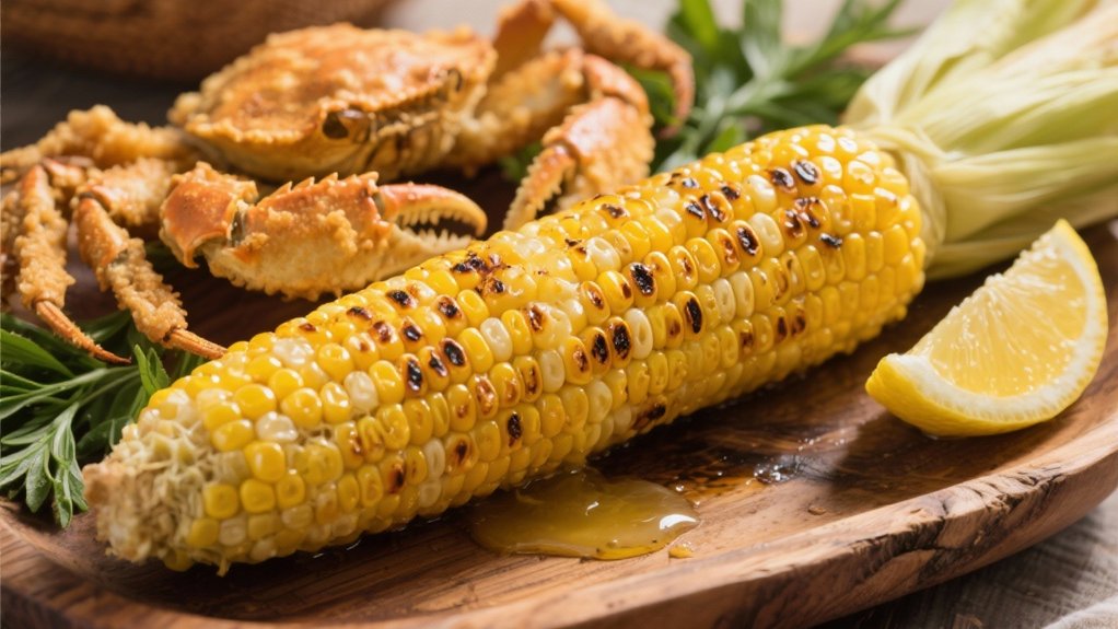 grilled corn enhances seafood