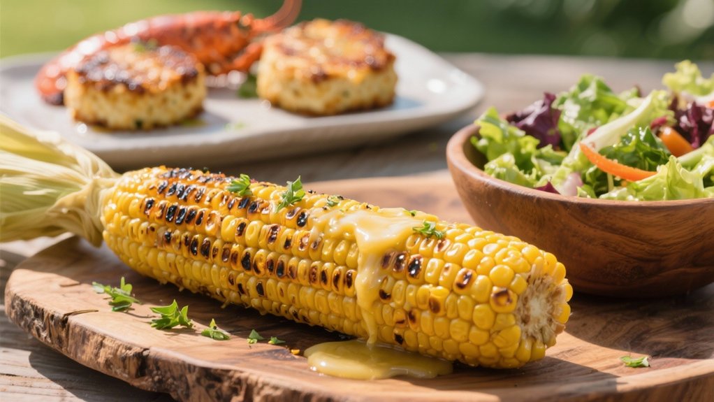 grilled corn enhances seafood