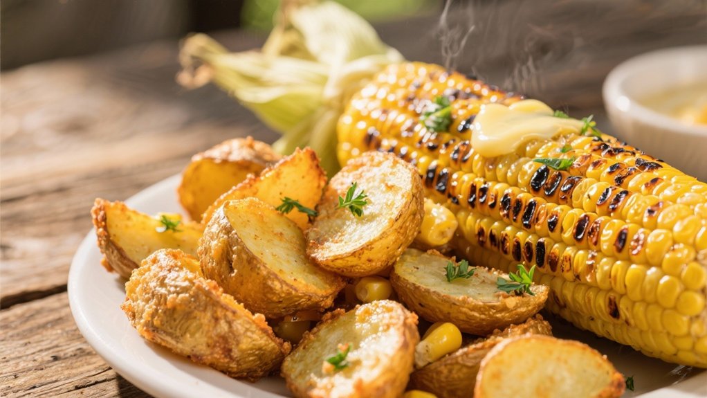 grilled corn with butter