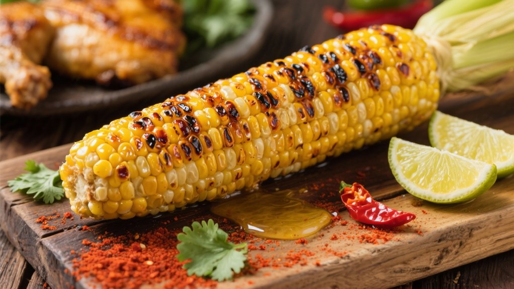 grilled corn with flavorful seasoning