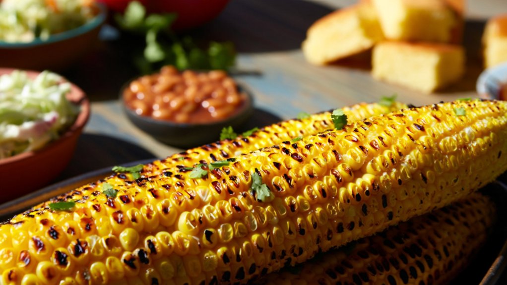 grilled corn with seasoning