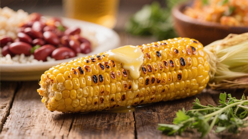 grilled corn with seasoning