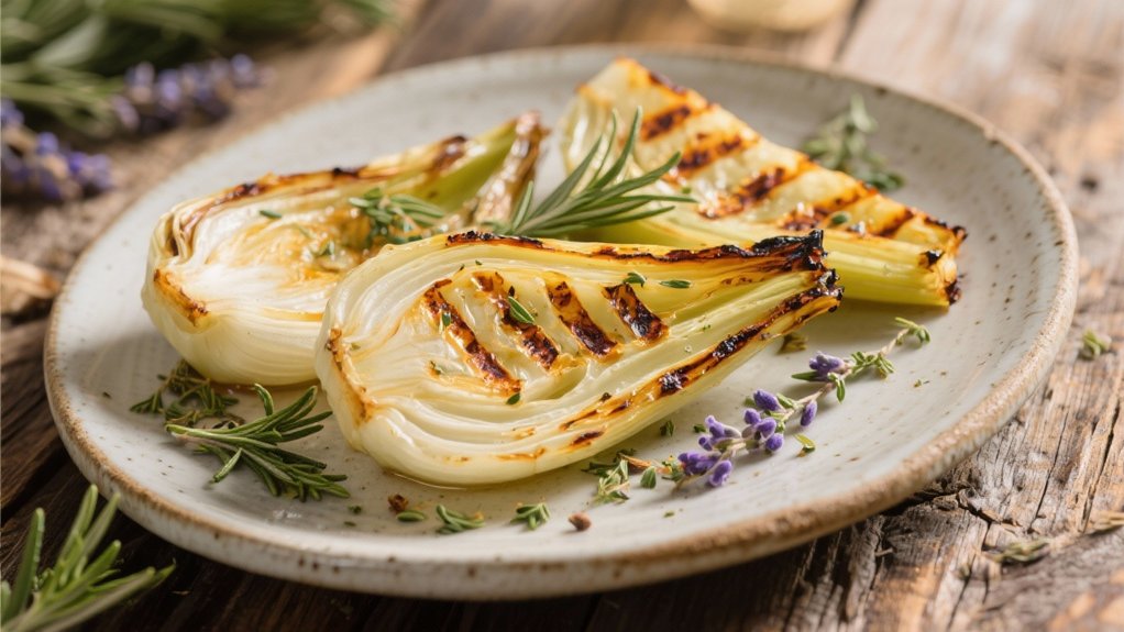 grilled fennel with herbs