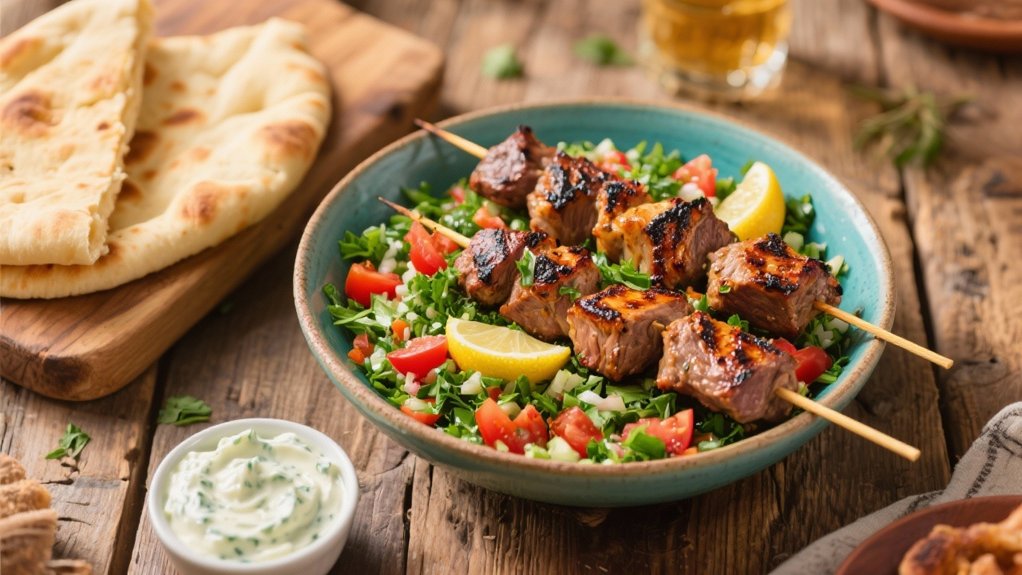 grilled lamb with tabbouleh