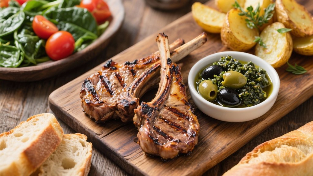 grilled lamb with tapenade