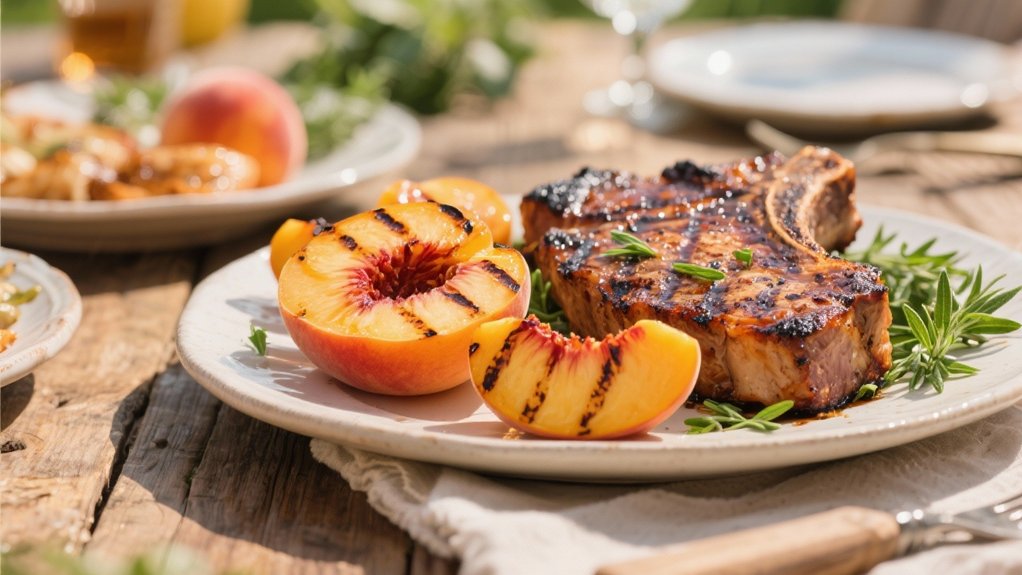 grilled peaches enhance bbq