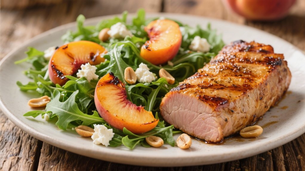 grilled peaches enhance salad