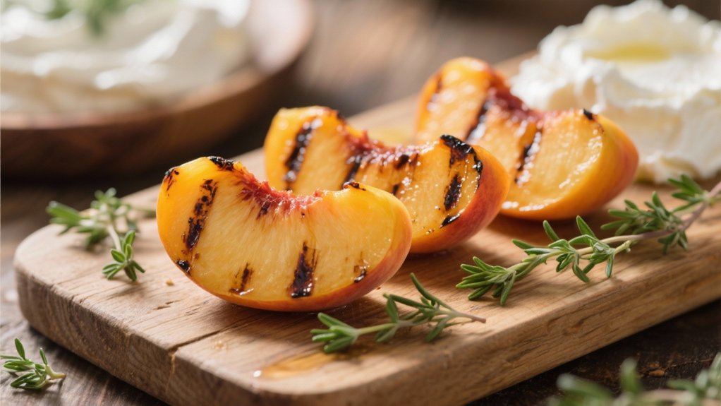 grilled peaches with thyme