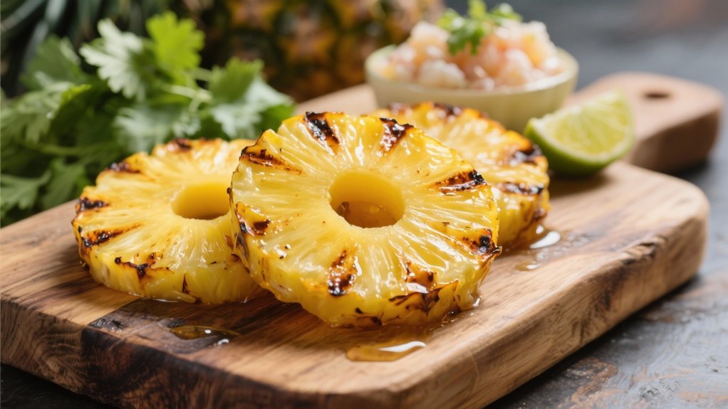 grilled pineapple enhances ceviche