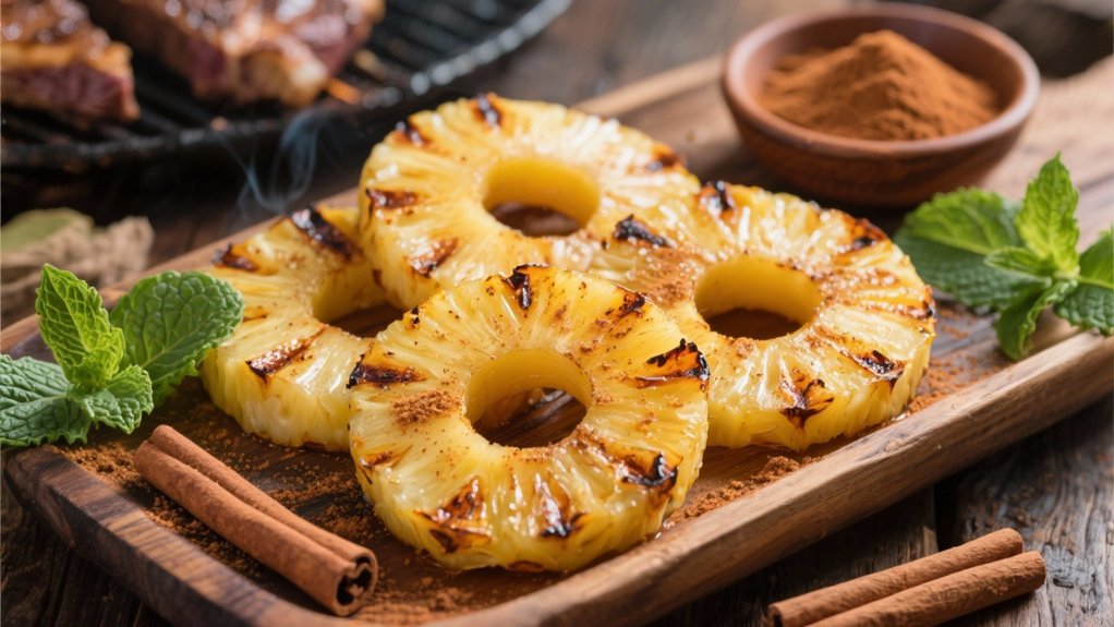 grilled pineapple enhances picanha