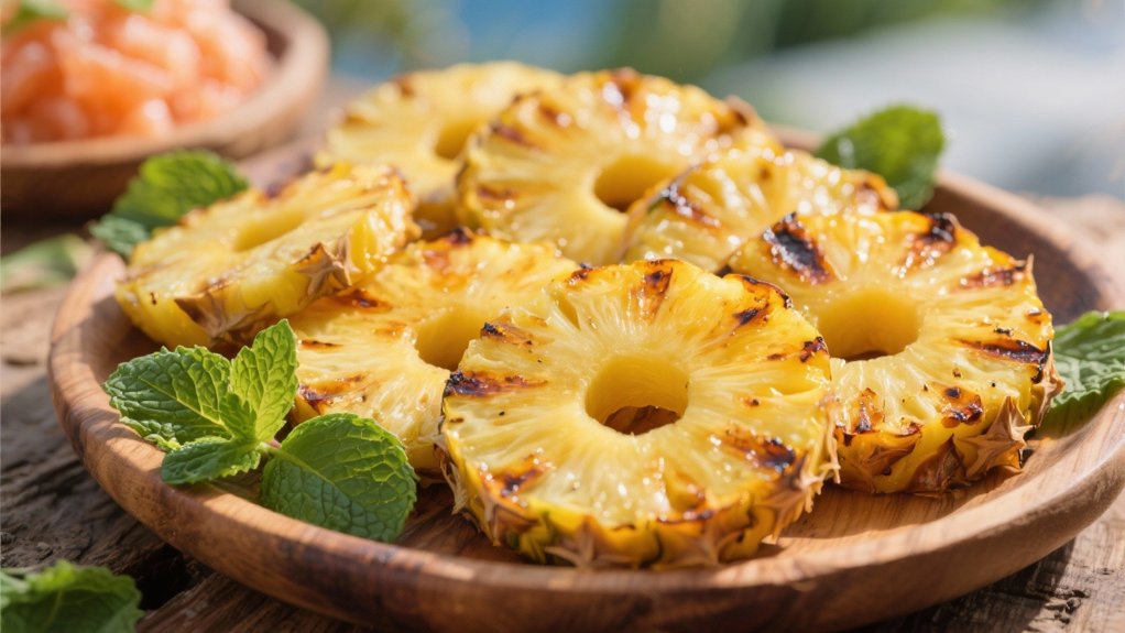 grilled pineapple enhances poke