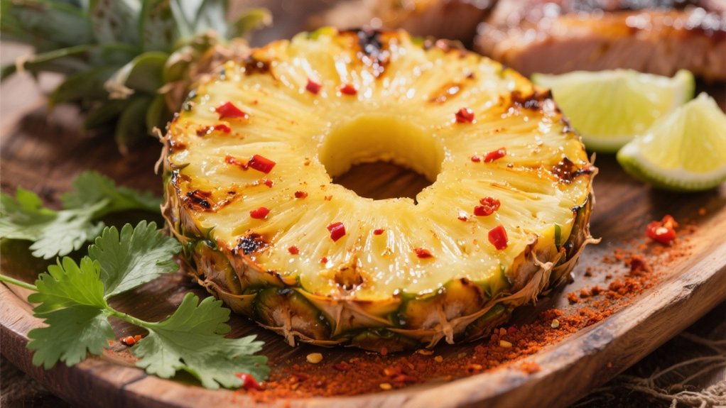 grilled pineapple with chili