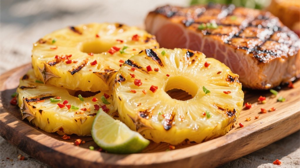 grilled pineapple with chili
