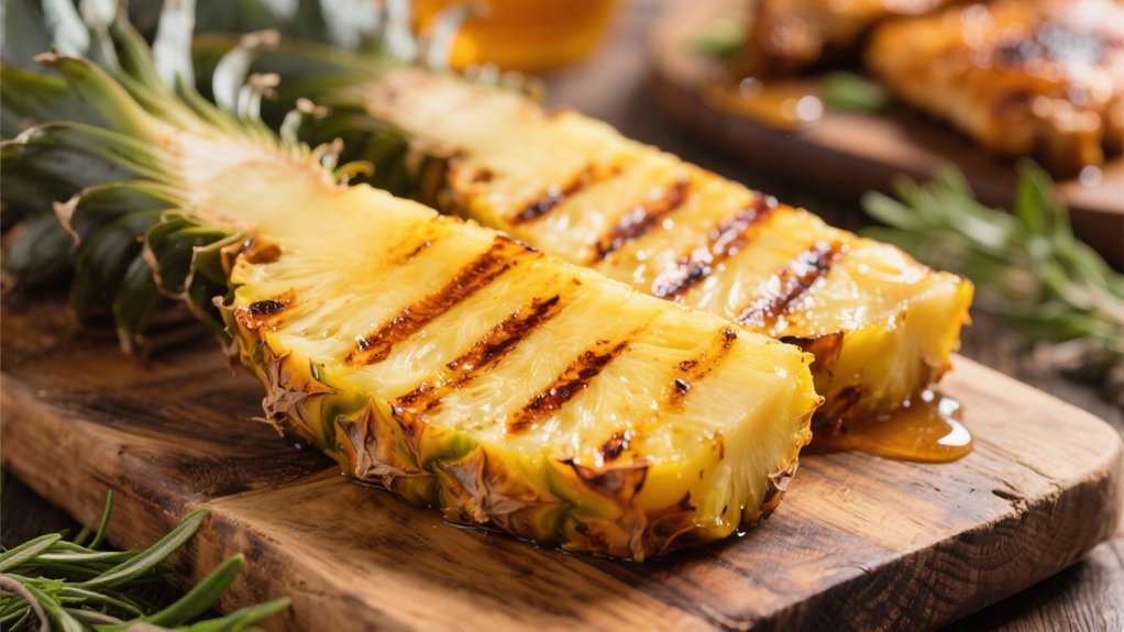 grilled pineapple with glaze
