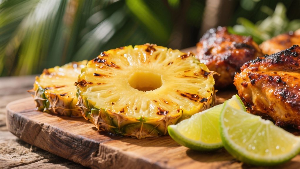 grilled pineapple with lime