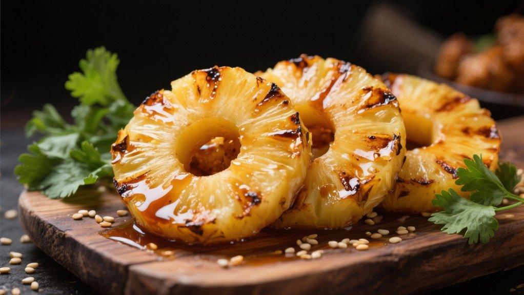 grilled pineapple with teriyaki glaze