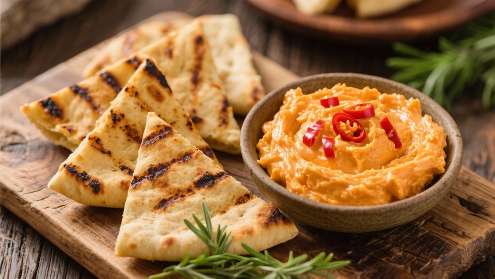 grilled pita cheese dippers