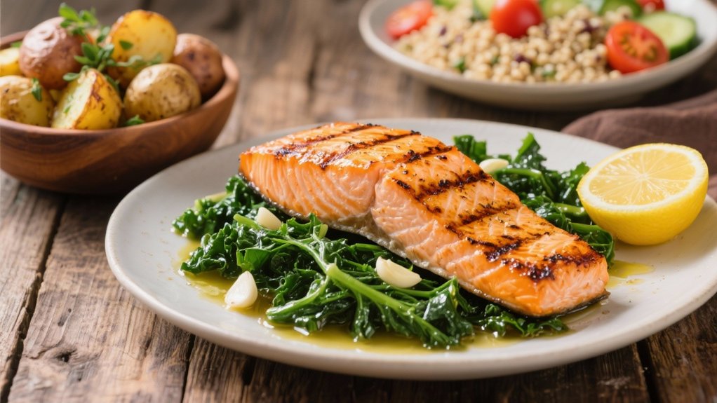 grilled salmon with herbs