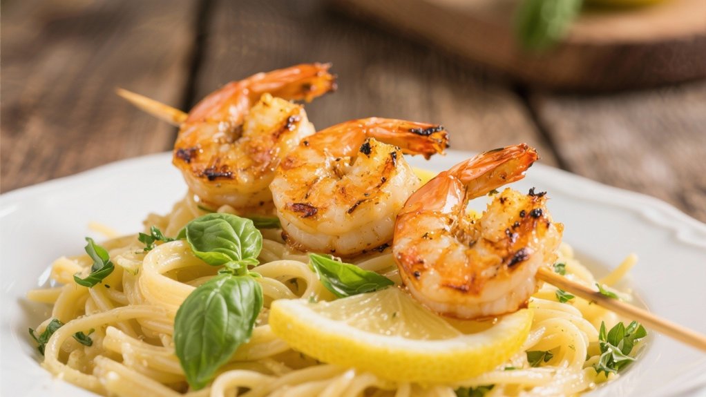 grilled shrimp lemon pasta