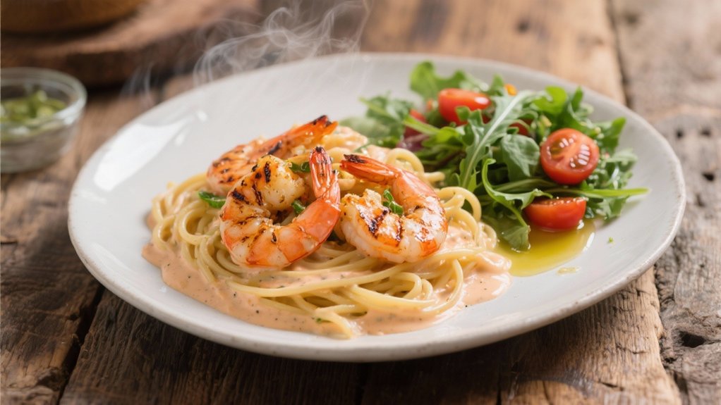 grilled shrimp with vodka sauce