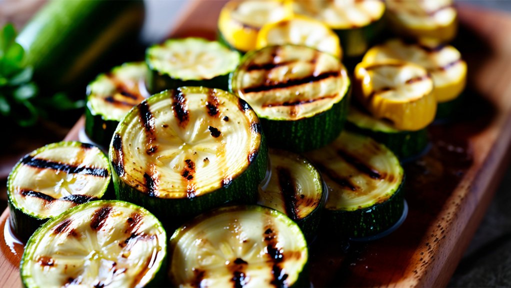 grilled squash enhances salmon