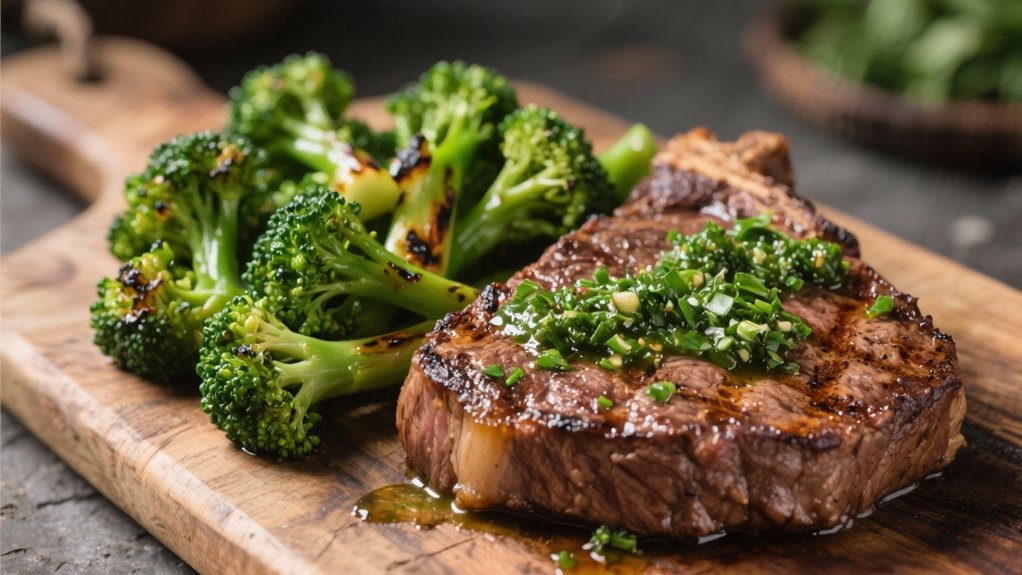 grilled steak with chimichurri