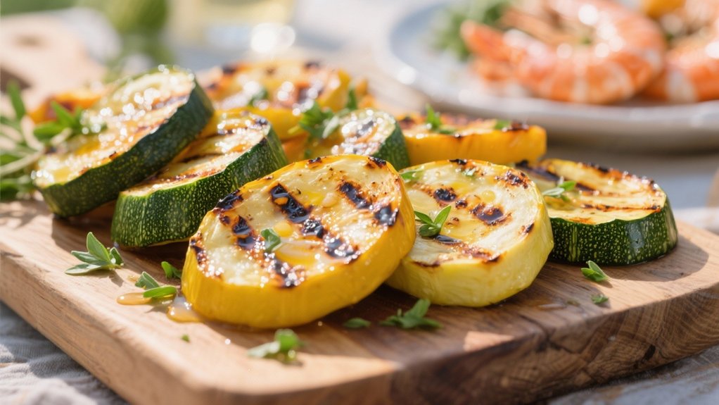 grilled summer squash platter