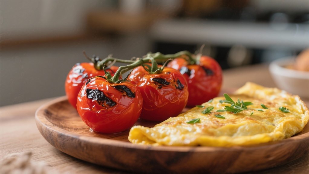 grilled tomatoes enhance breakfast