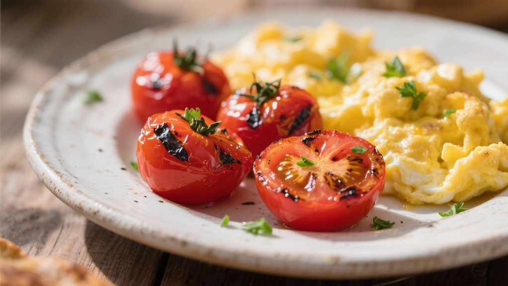 grilled tomatoes enhance breakfast flavor