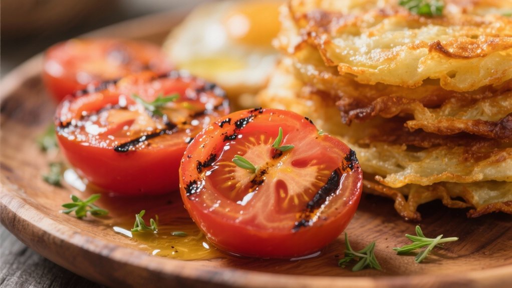 grilled tomatoes enhance breakfast