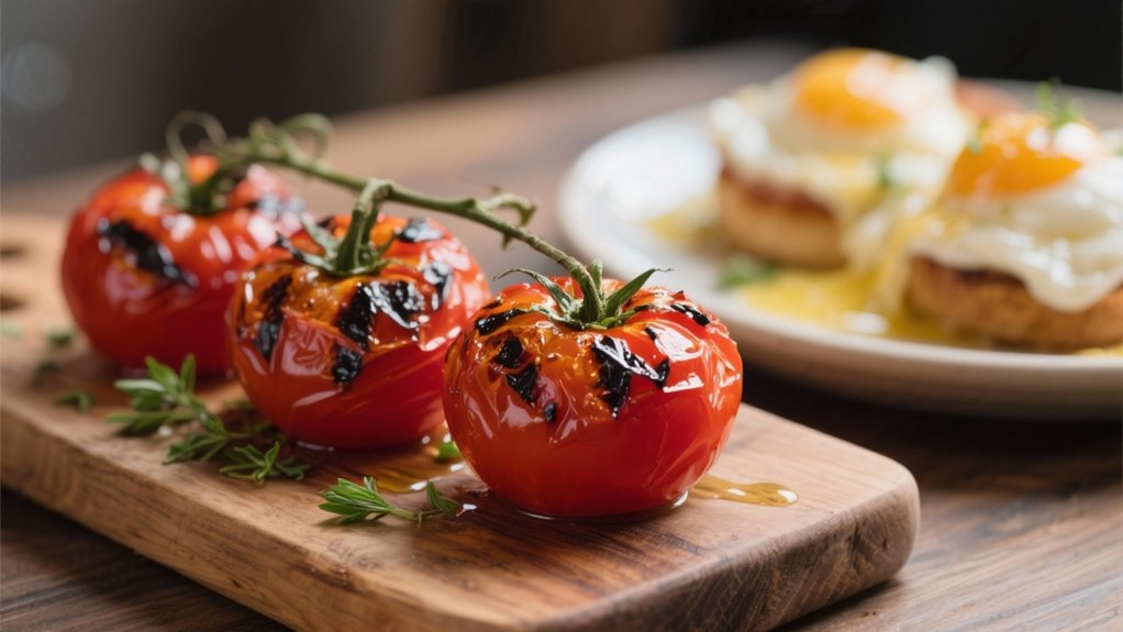 grilled tomatoes enhance brunch elegance