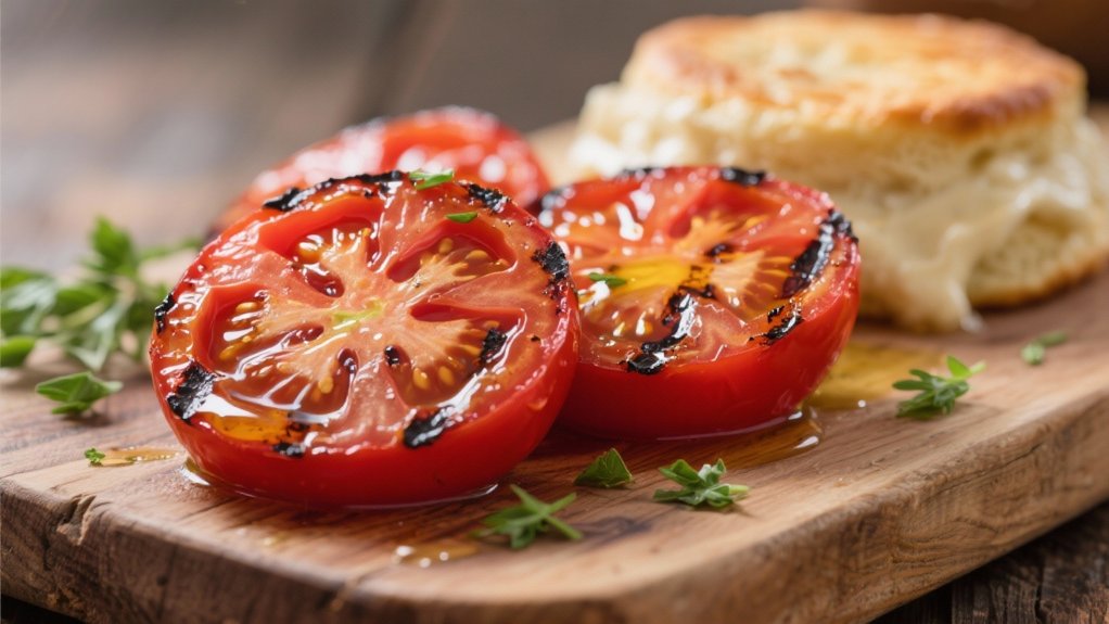 grilled tomatoes with fresh herbs