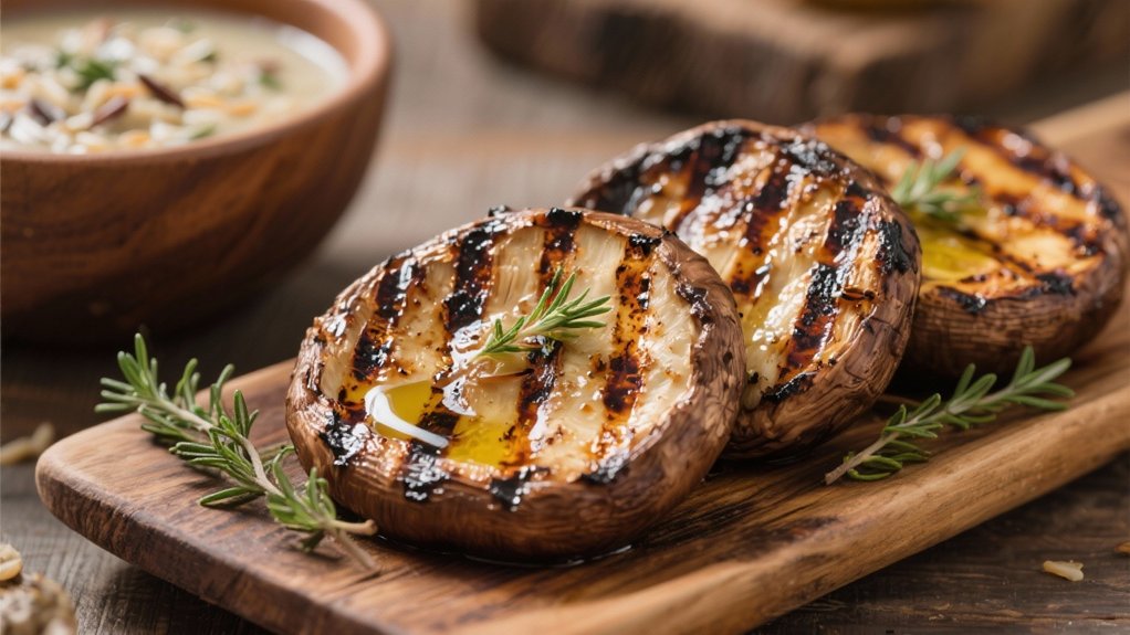 grilled umami rich portobello mushrooms
