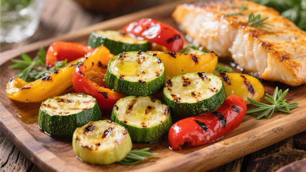 grilled vegetables complement haddock