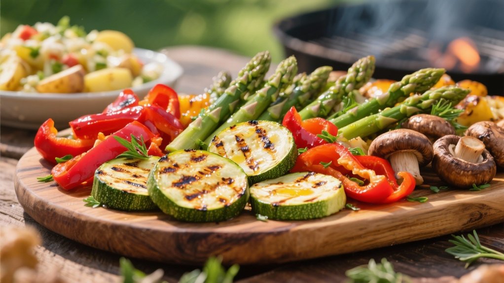 grilled vegetables complement potato salad