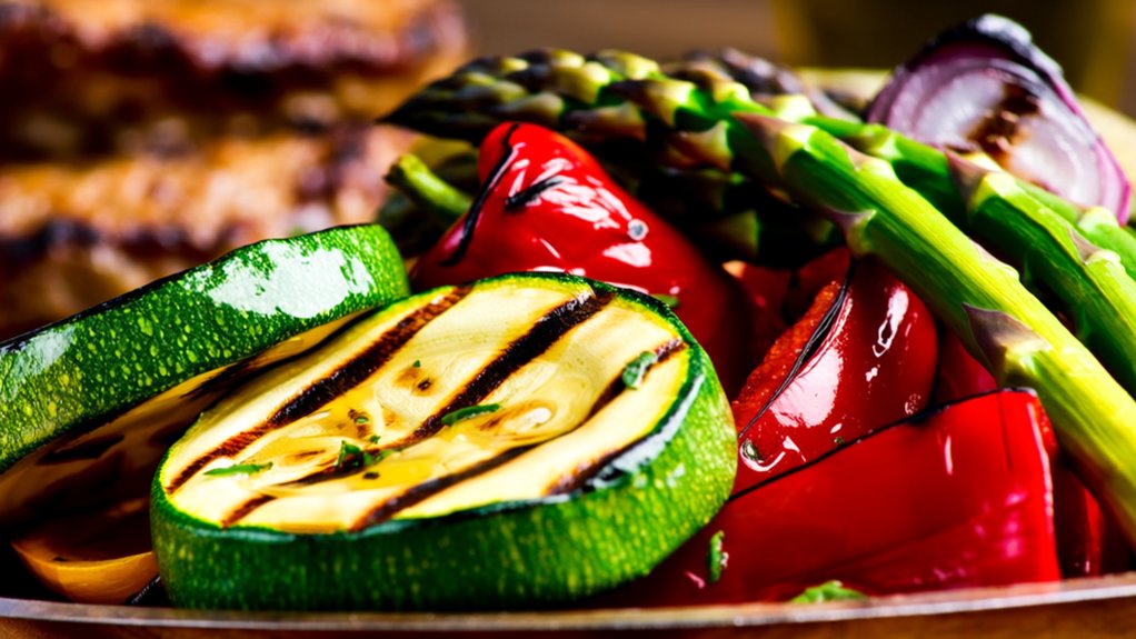 grilled vegetables enhance burgers