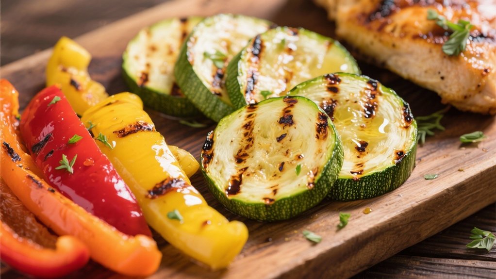 grilled vegetables enhance hawaiian chicken