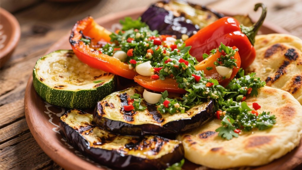 grilled vegetables with chimichurri